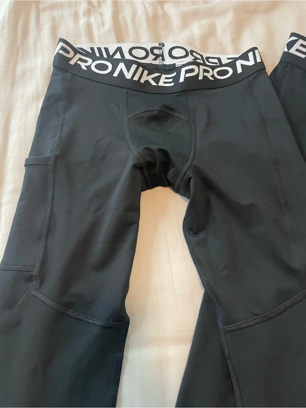 Nike Pro Dri-FIT Performance Tights Black Kids Size S - Set of Two - New